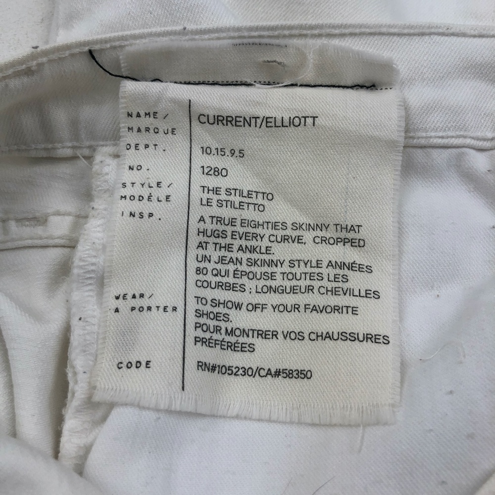 Current / Elliott the stiletto white jeans - Picture 10 of 11